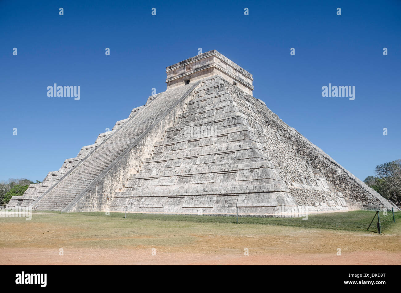 Castle of Kukulcan at Chichen Itza Stock Photo