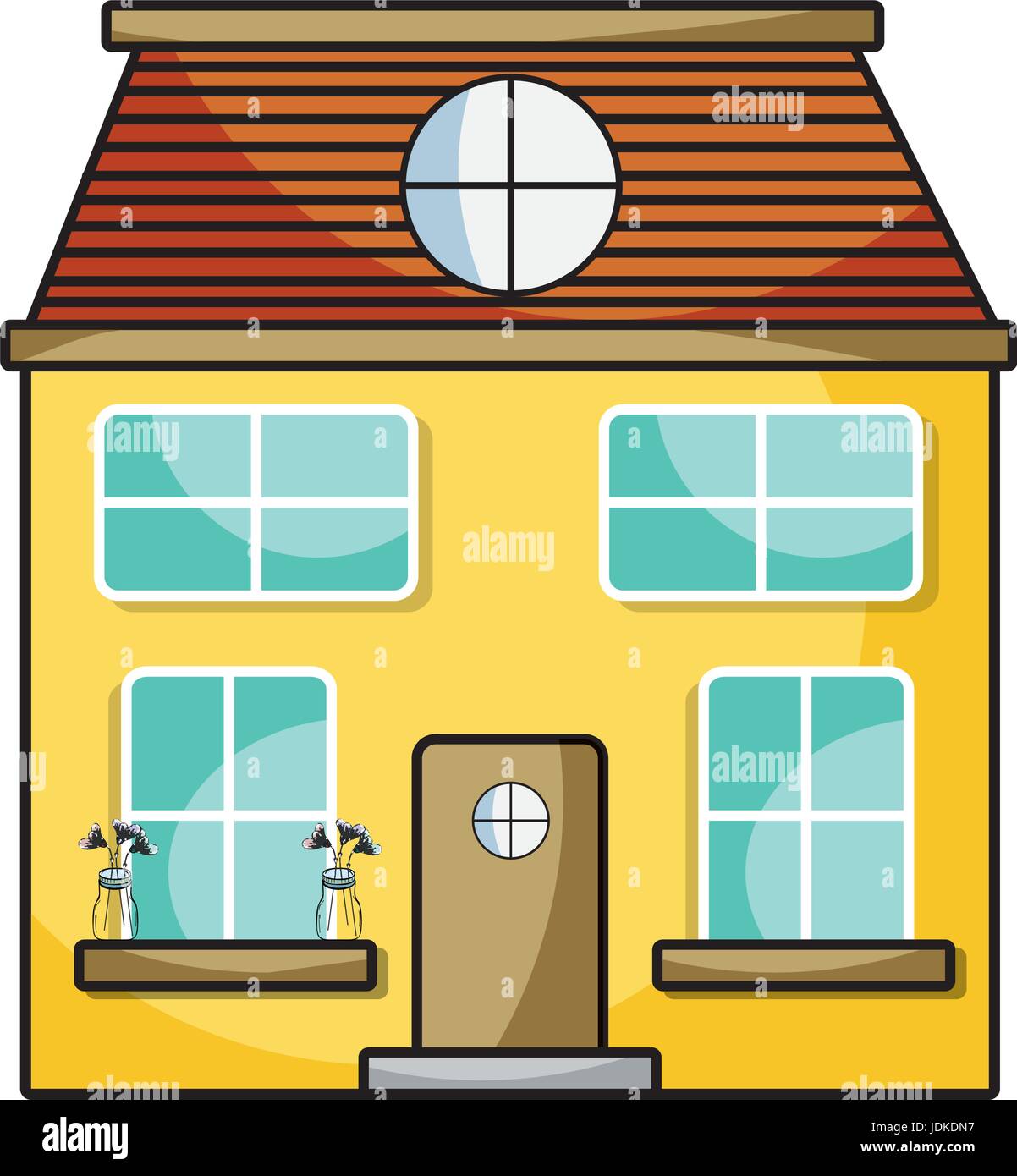 House With Two Floor To Have A Good Home Stock Vector Image Art Alamy
