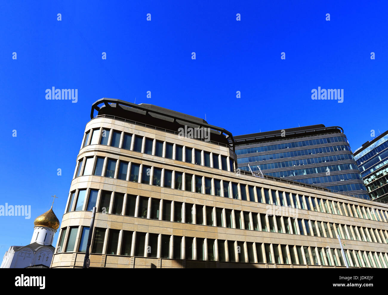 Office building in the city.  Here there are offices of several large industrial companies Stock Photo