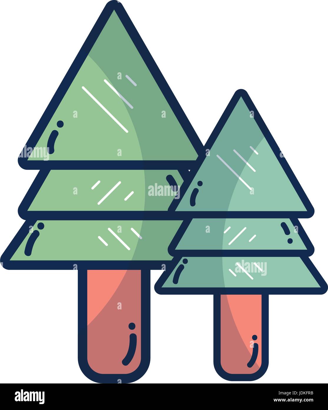 natural pine trees botany icons Stock Vector Image & Art - Alamy