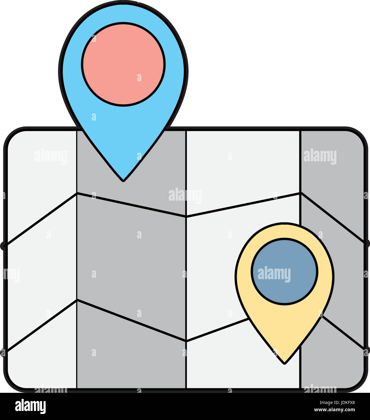 geography map with points to location Stock Vector Image & Art Alamy