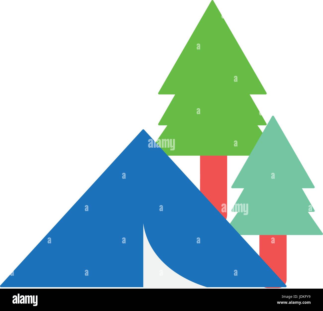 camp with trees and natural adventure Stock Vector Image & Art - Alamy