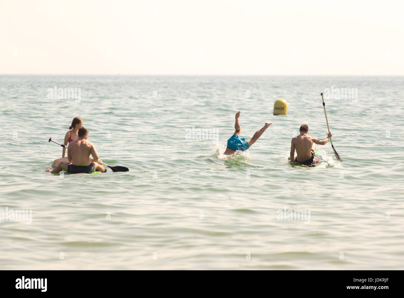 Beach, Bournemouth, Dorset, UK, 20th June 2017. People having