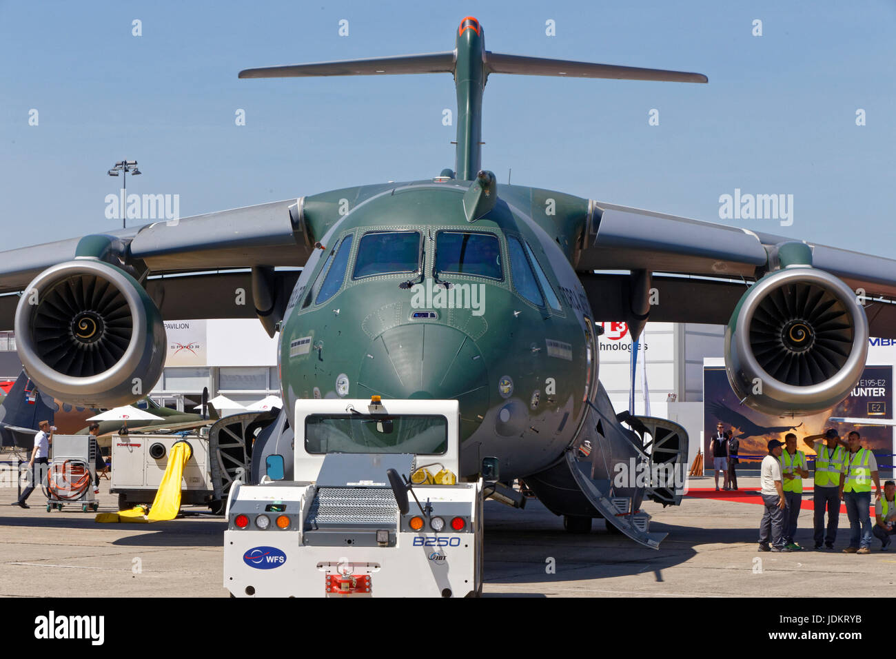 Paris-Le Bourget, France. 19th June, 2017. Presentation of the KC-390 during the 2017 International Paris Air Show. Credit: Bernard Menigault/Alamy Live News Stock Photo