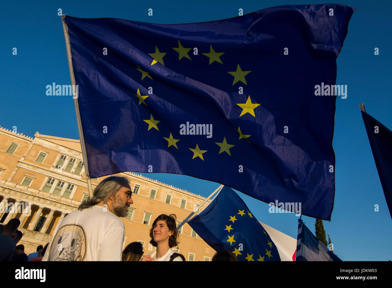 Protesters Wave Greek Flags And Placards As They Shout Slogans More Than 1000 People Gathered 6978