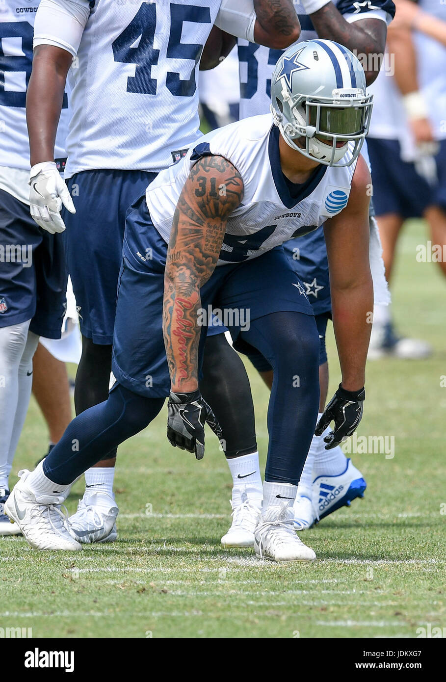 June 14th, 2017: .Dallas Cowboys fullback Keith Smith (41) .during an NFL minicamp at The Star in Frisco, TX.Manny Flores/Cal Sport Media Stock Photo