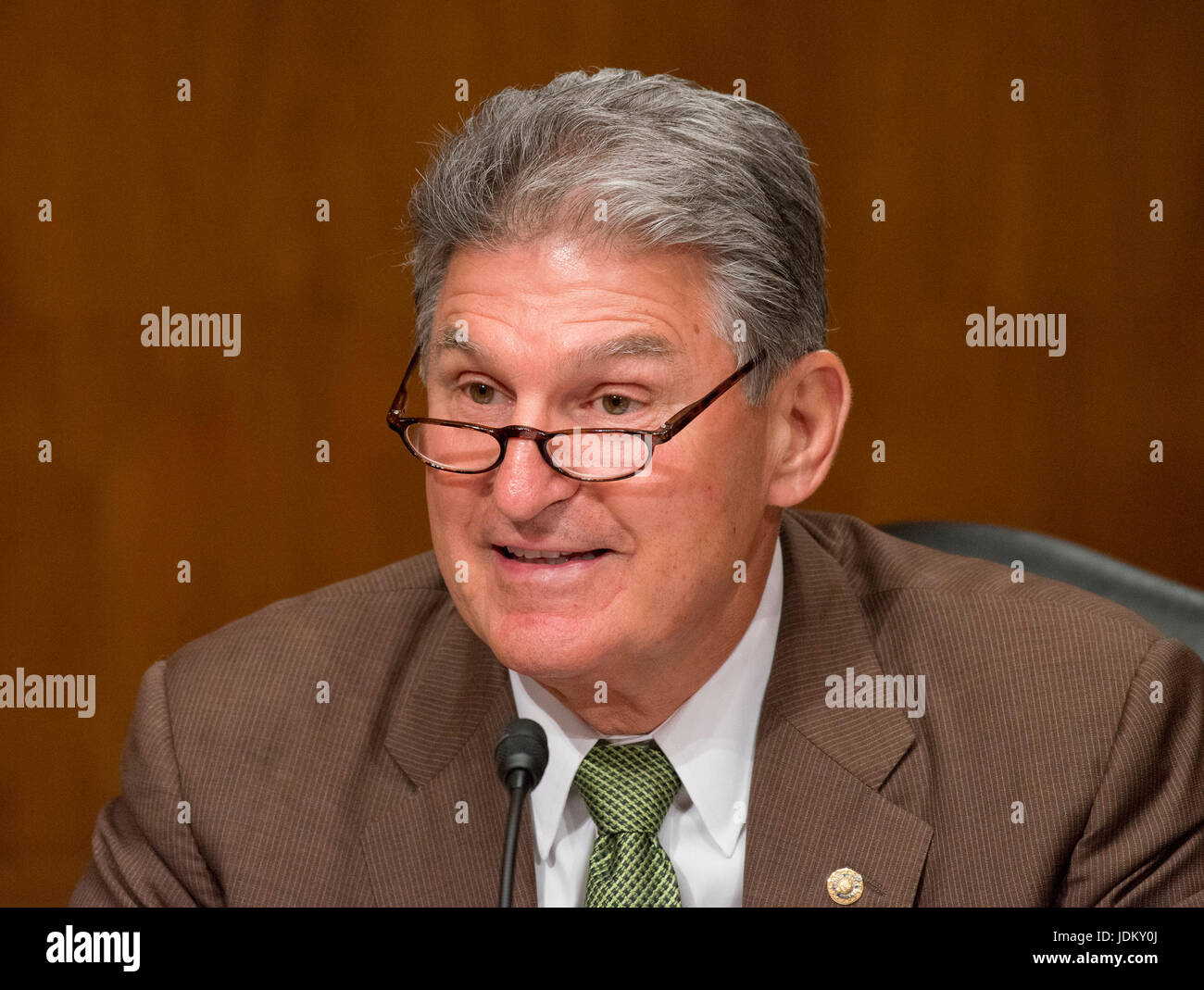 United States Senator Joe Manchin (Democrat of West Virginia) questions