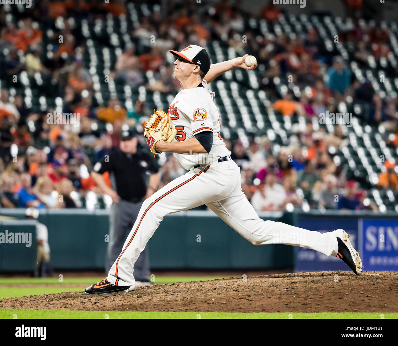 Baltimore, Maryland, USA. 20th June, 2017. Baltimore Orioles relief