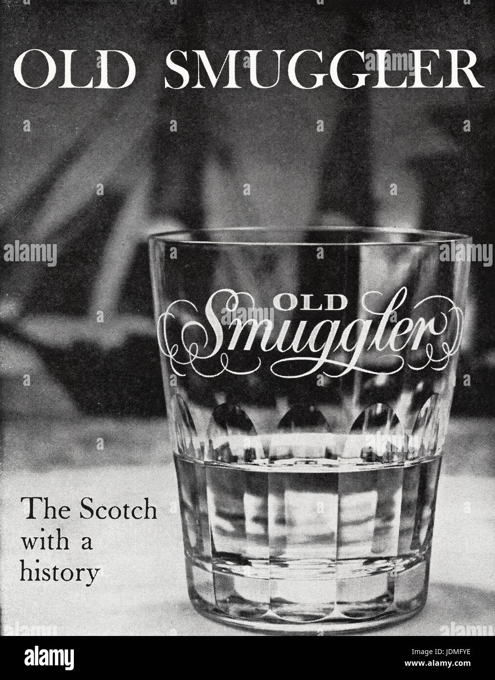 1960s advertisement advertising Old Smuggler Scotch Whisky in magazine dated 5th December 1960 Stock Photo