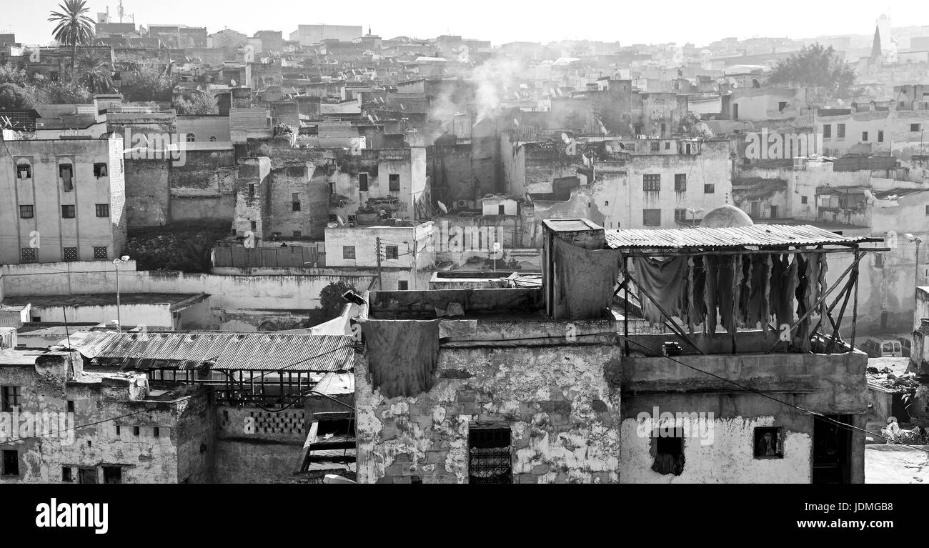 blur in morocco africa the antique tannery near the medina Stock Photo