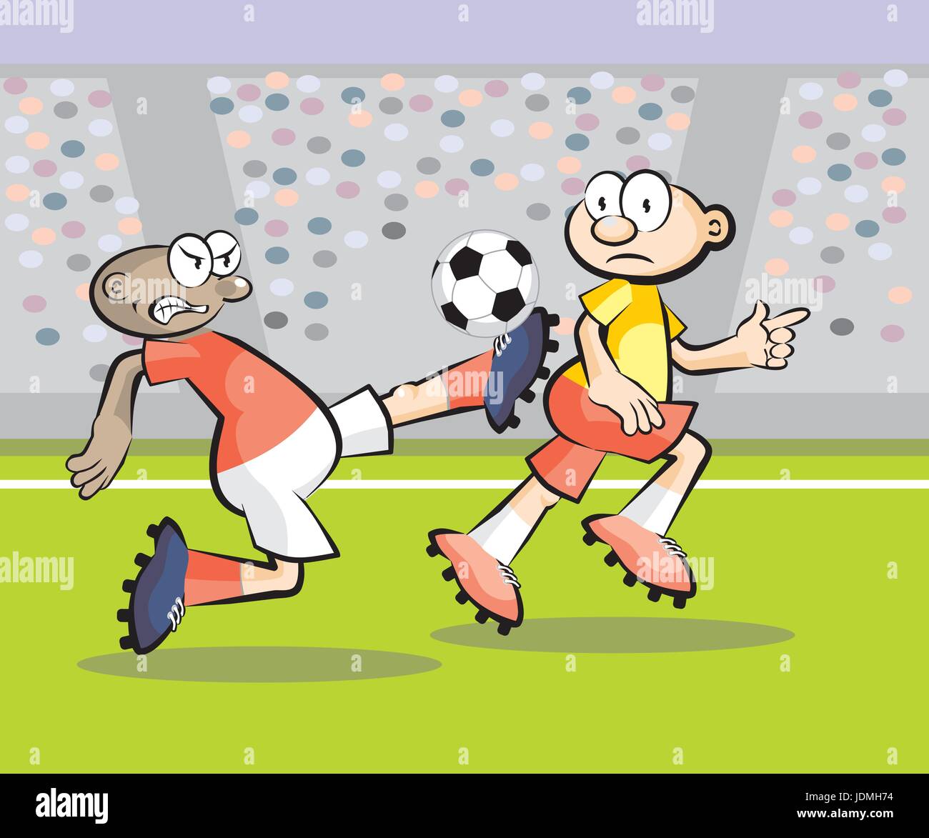 Cartoons Soccer Players Conceptual Vector Illustrations Stock Vector Image Art Alamy
