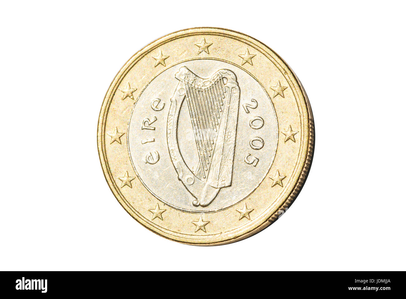 Irish one euro coin Stock Photo
