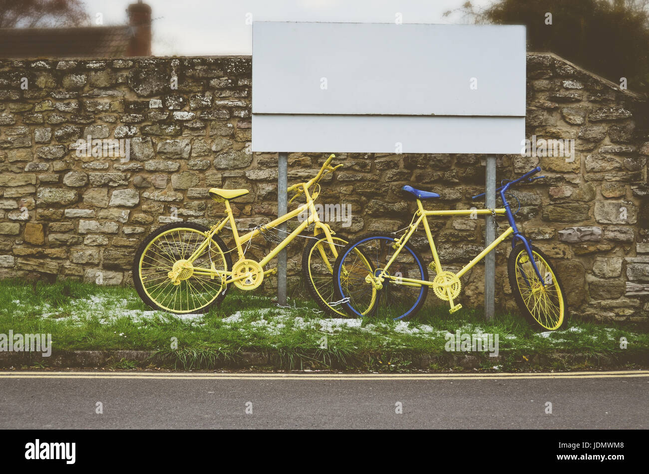 retro yellow bike