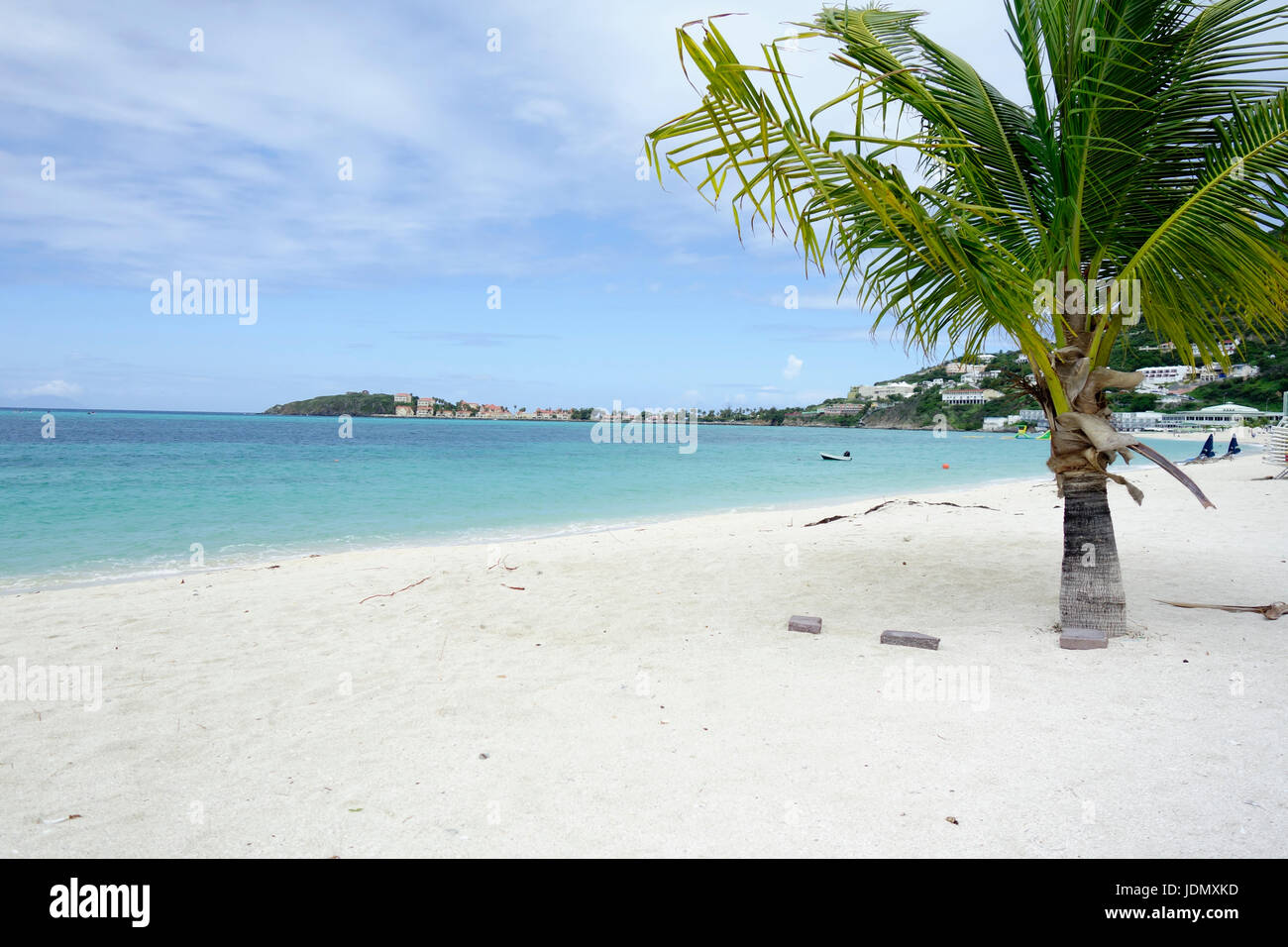 Orient Bay and Beach on St. Maarten/ St Martin, Caribbean Stock Photo