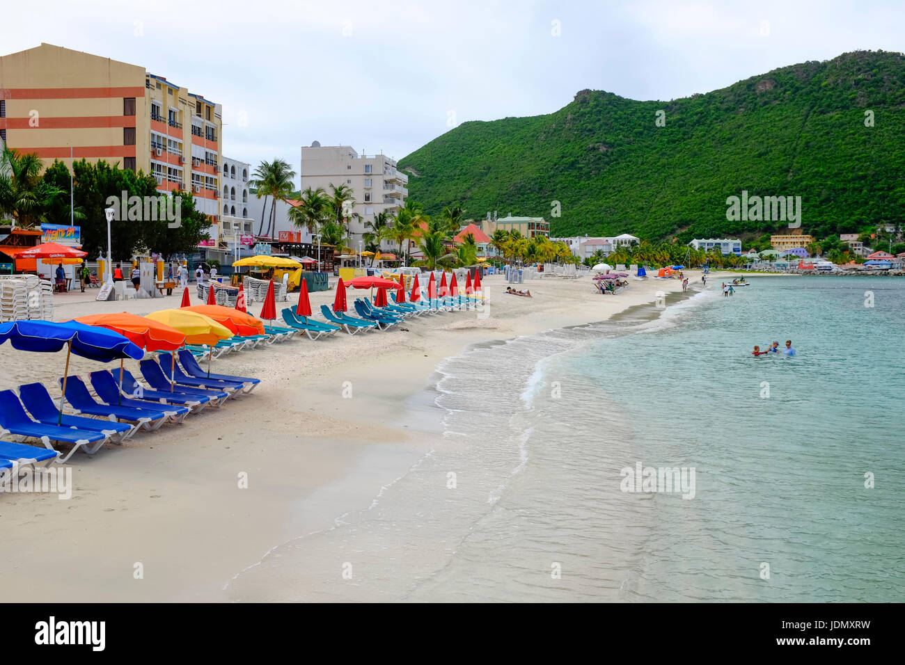 Orient Bay and Beach at Saint Maarten or Saint Martin, Caribbean, West