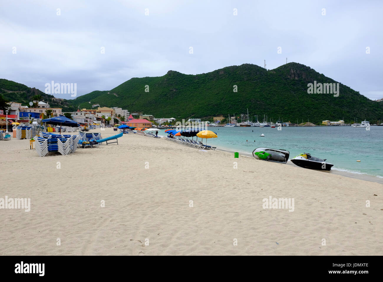 Orient Bay and Beach at Saint Maarten or Saint Martin, Caribbean, West