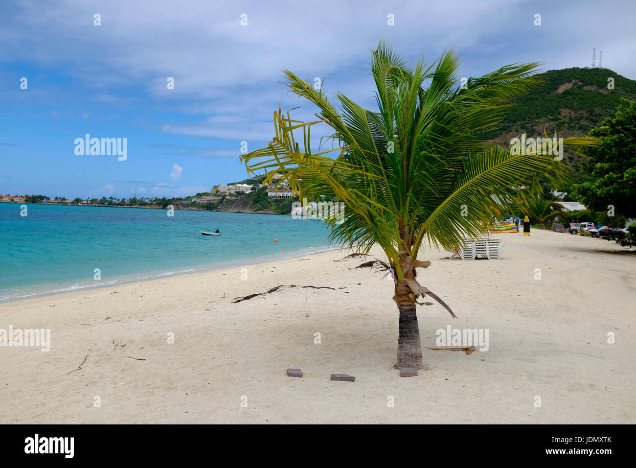Orient Bay and Beach on St. Maarten/ St Martin, Caribbean Stock Photo
