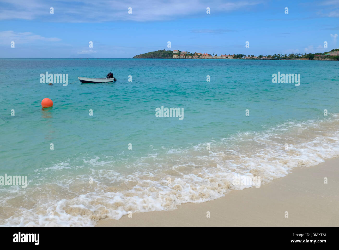 Orient Bay and Beach on St. Maarten/ St Martin, Caribbean Stock Photo