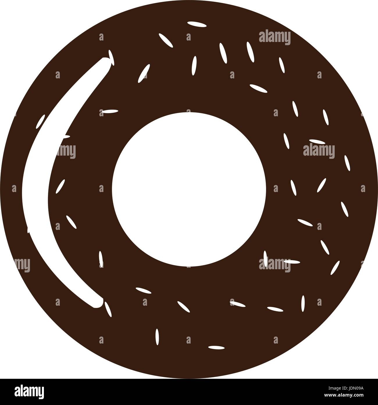 Isolated donut silhouette Stock Vector Image & Art - Alamy