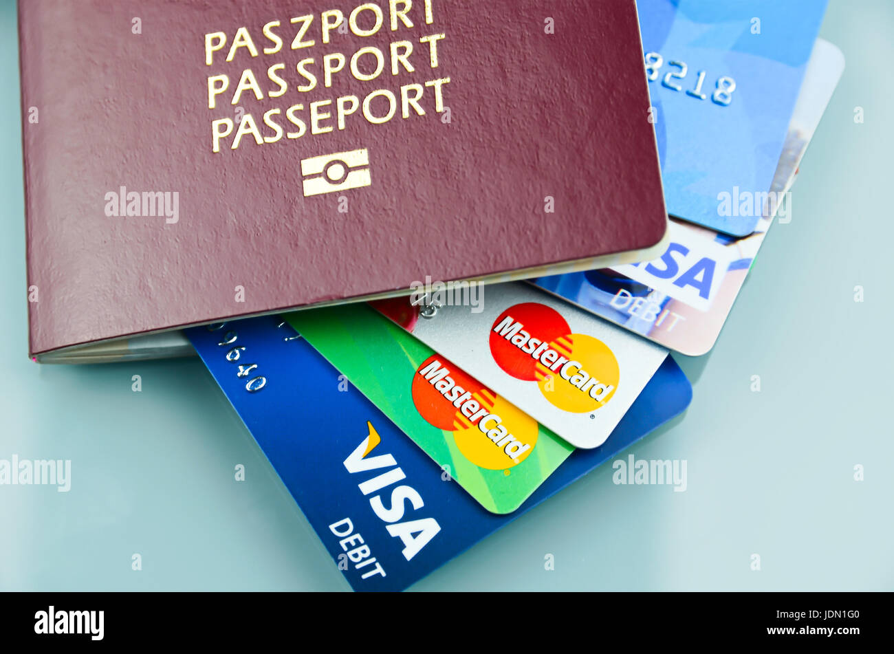 Bank Card Inside Polish passport inside hi-res stock photography and images - Alamy