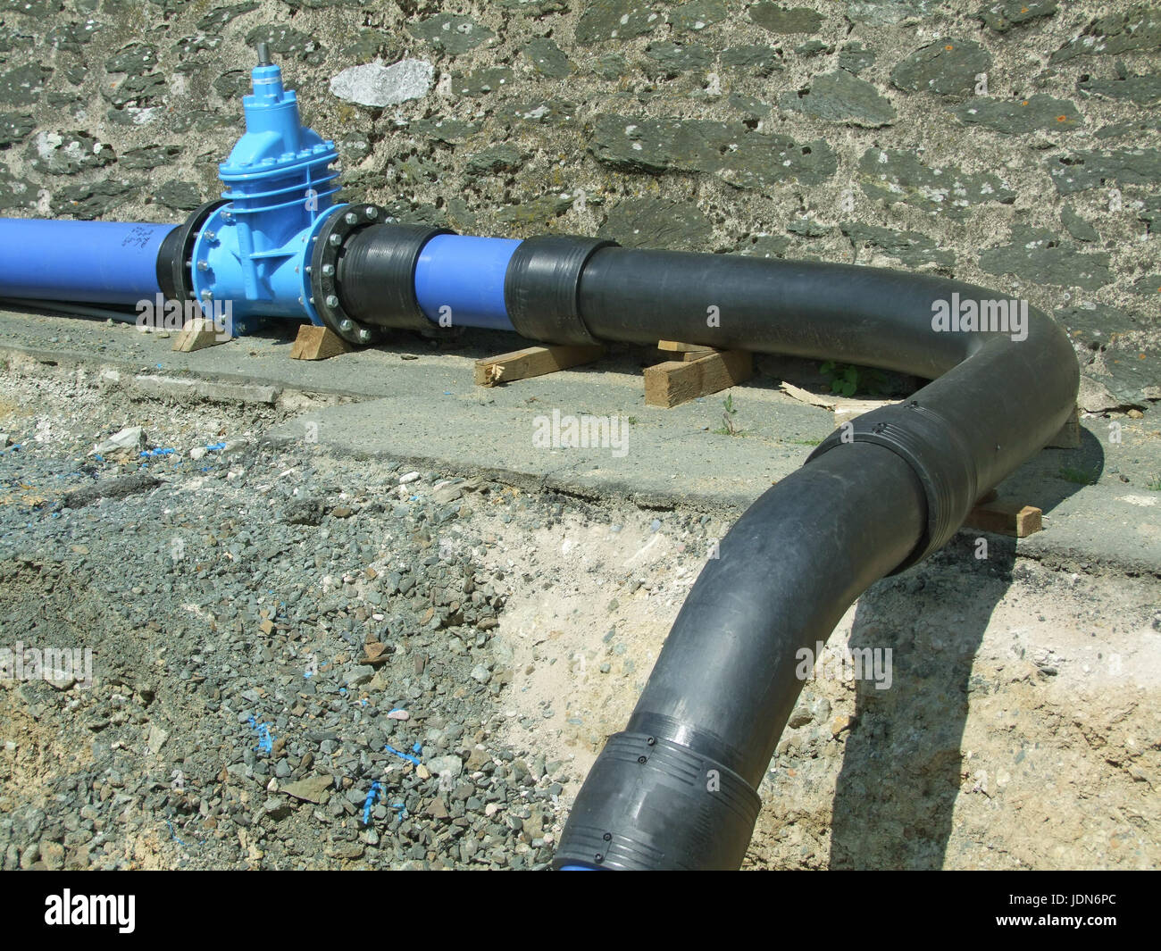 Water Pipe Construction High Resolution Stock Photography and Images