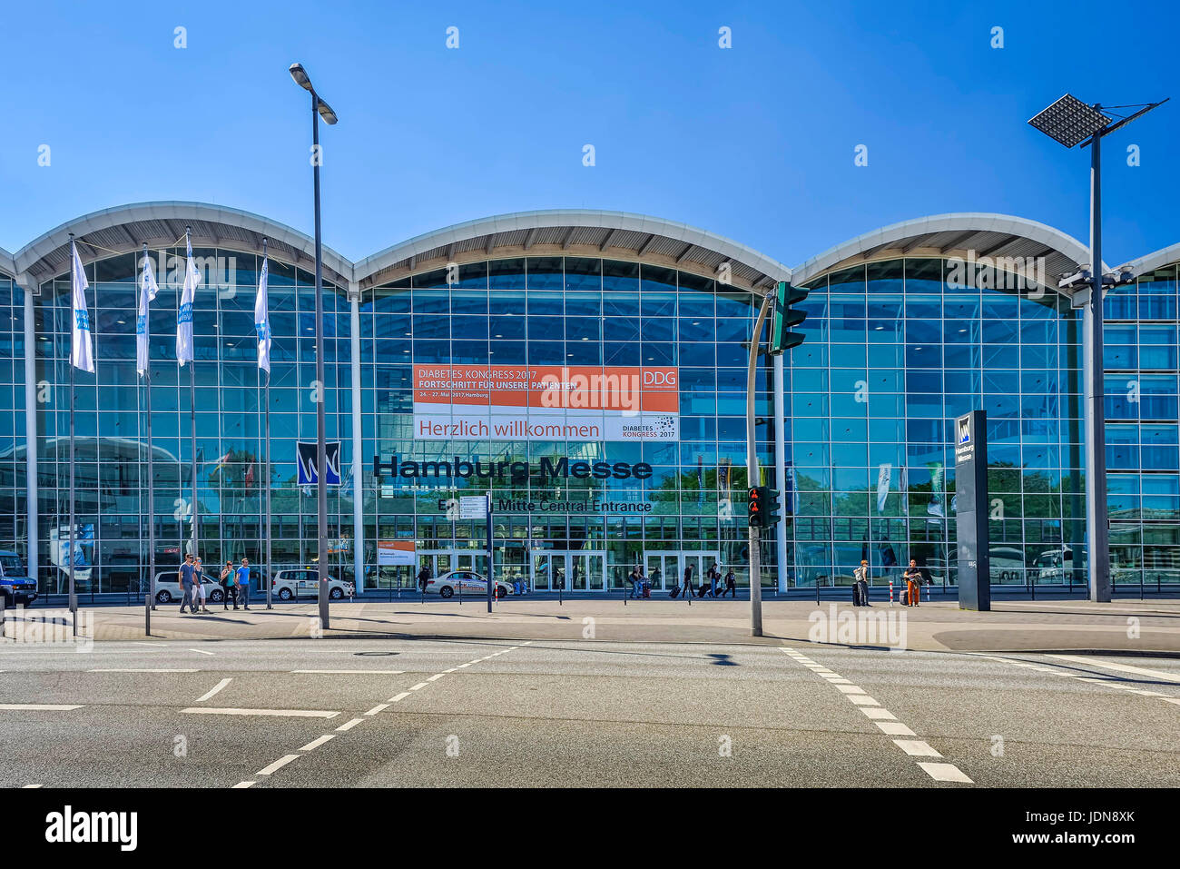 Fair halls in Hamburg, Germany, Europe, Messehallen in Hamburg, Deutschland, Europa Stock Photo