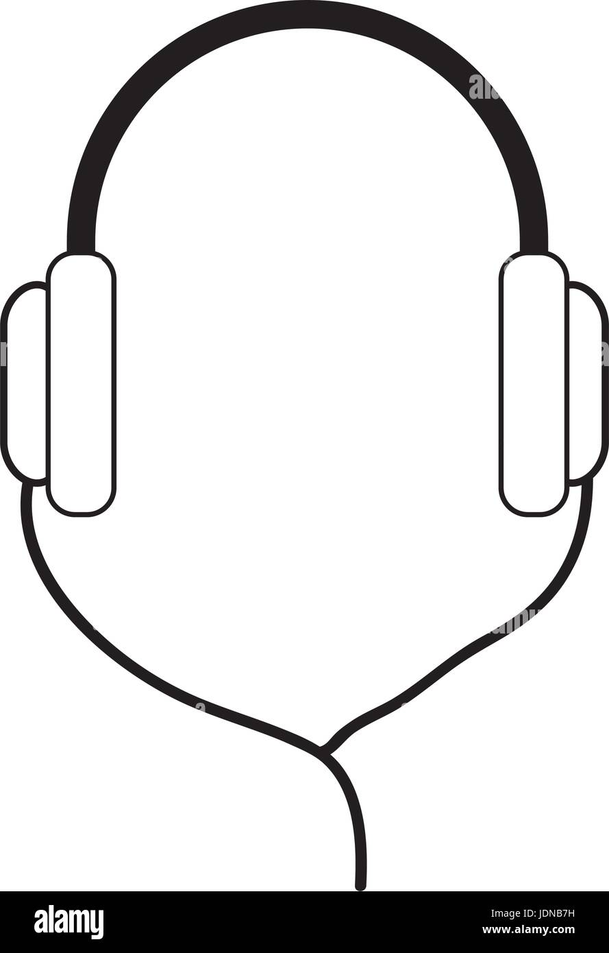 headphones technology volume music listen accessory Stock Vector Image ...