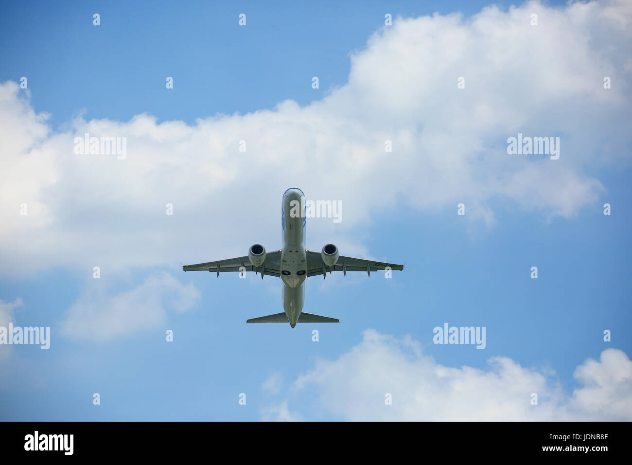 LOT airlines aircrafts takeoff Stock Photo