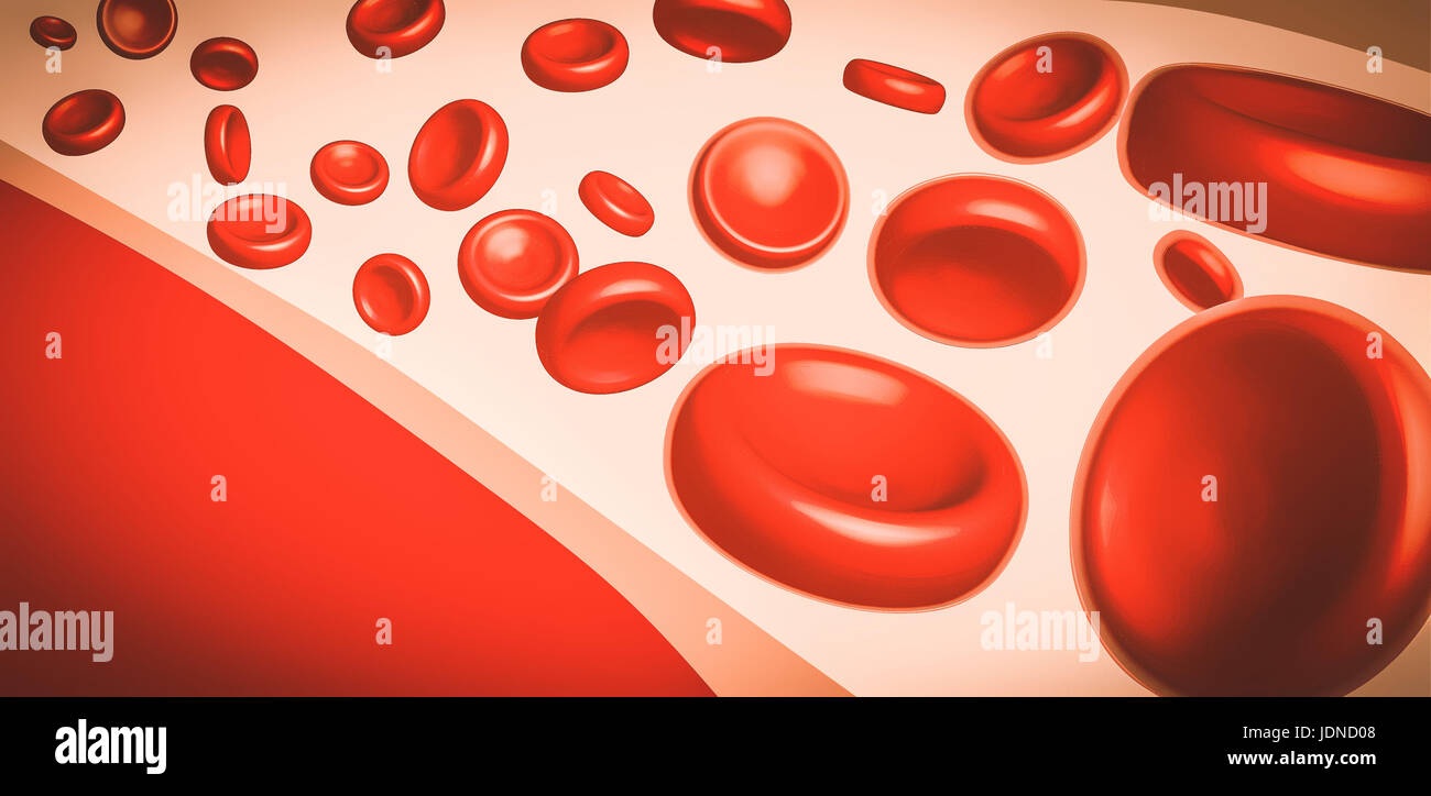 Blood stream illustration Stock Photo