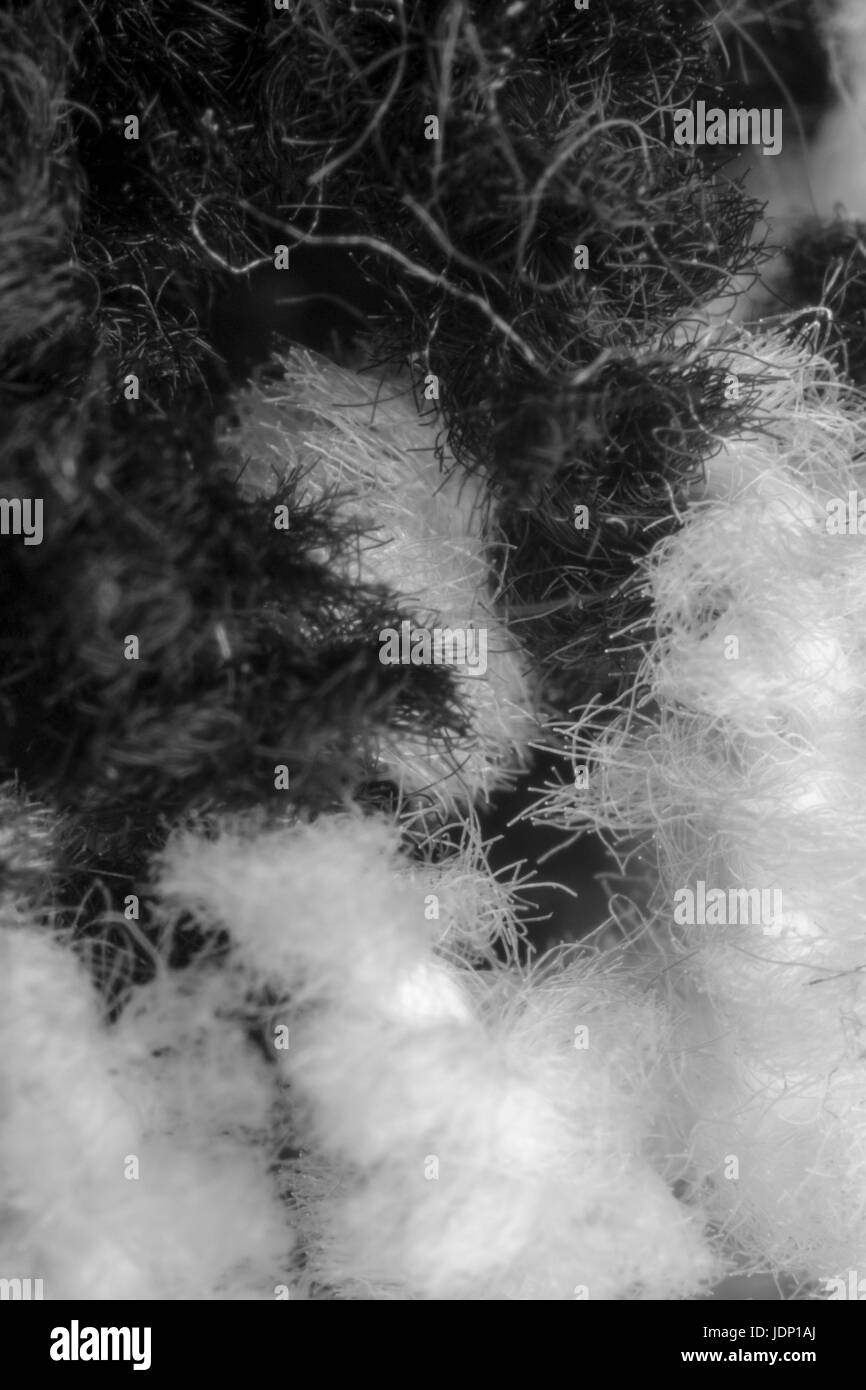 Gray and white wool textile pattern macro, clothing Stock Photo