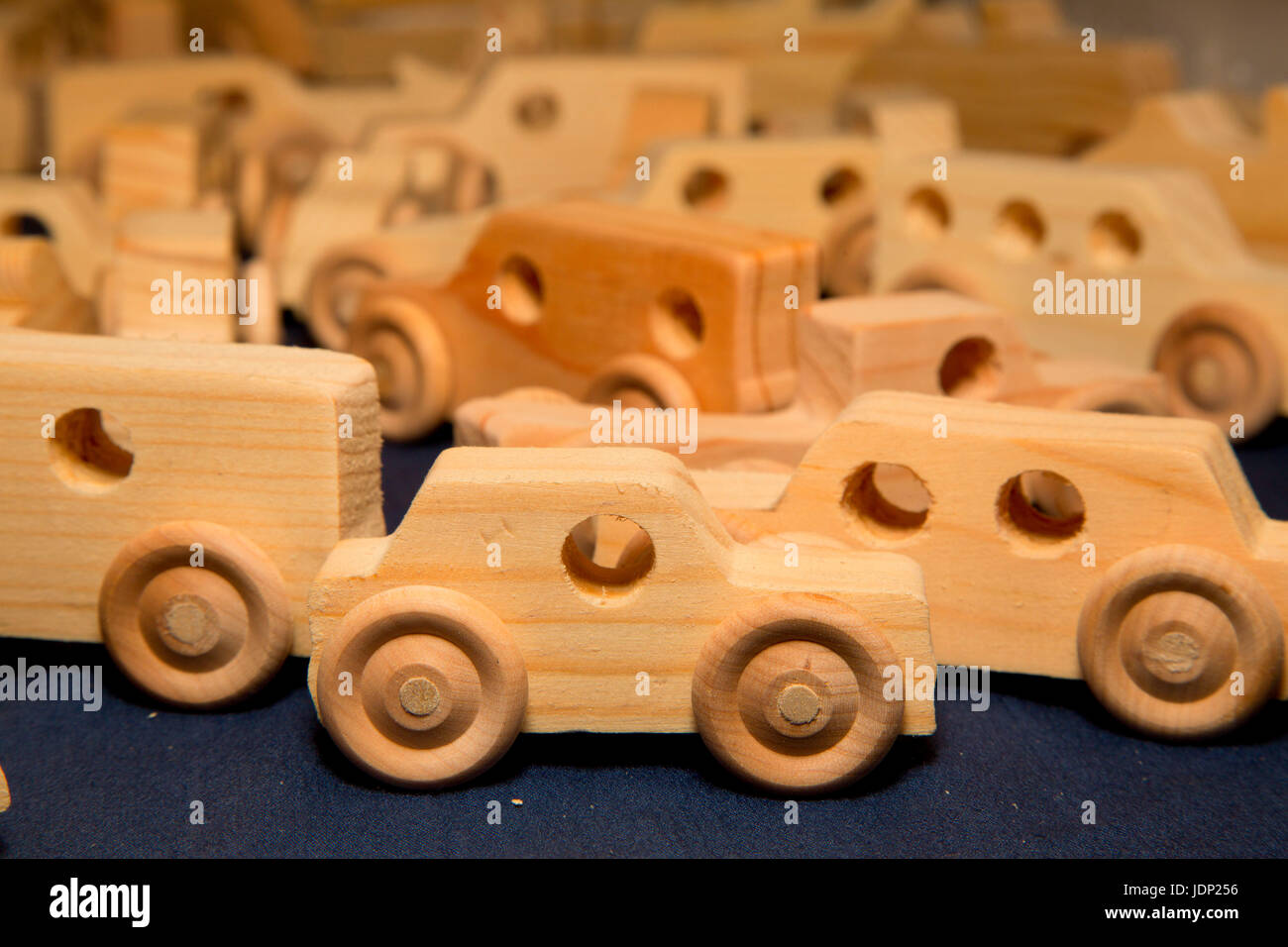 Wooden cars Stock Photo