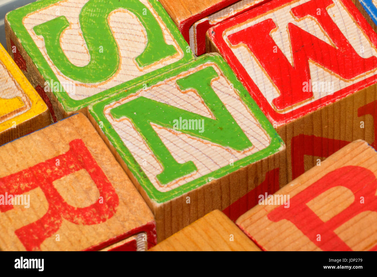 Alphabet building blocks hi-res stock photography and images - Alamy