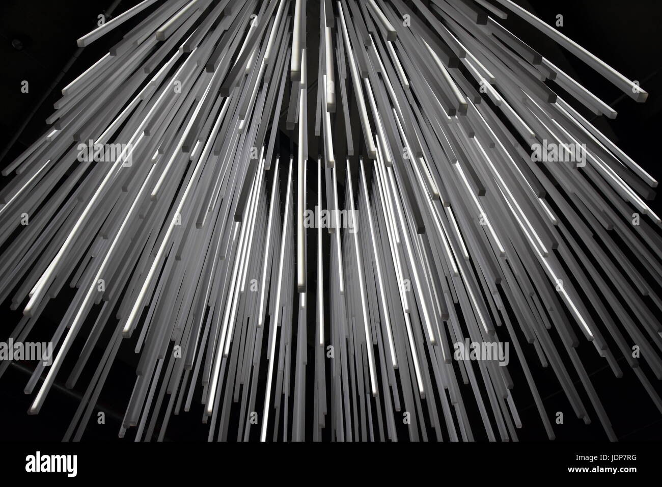 White Parallax light installation. Parallax is inspired by the ...