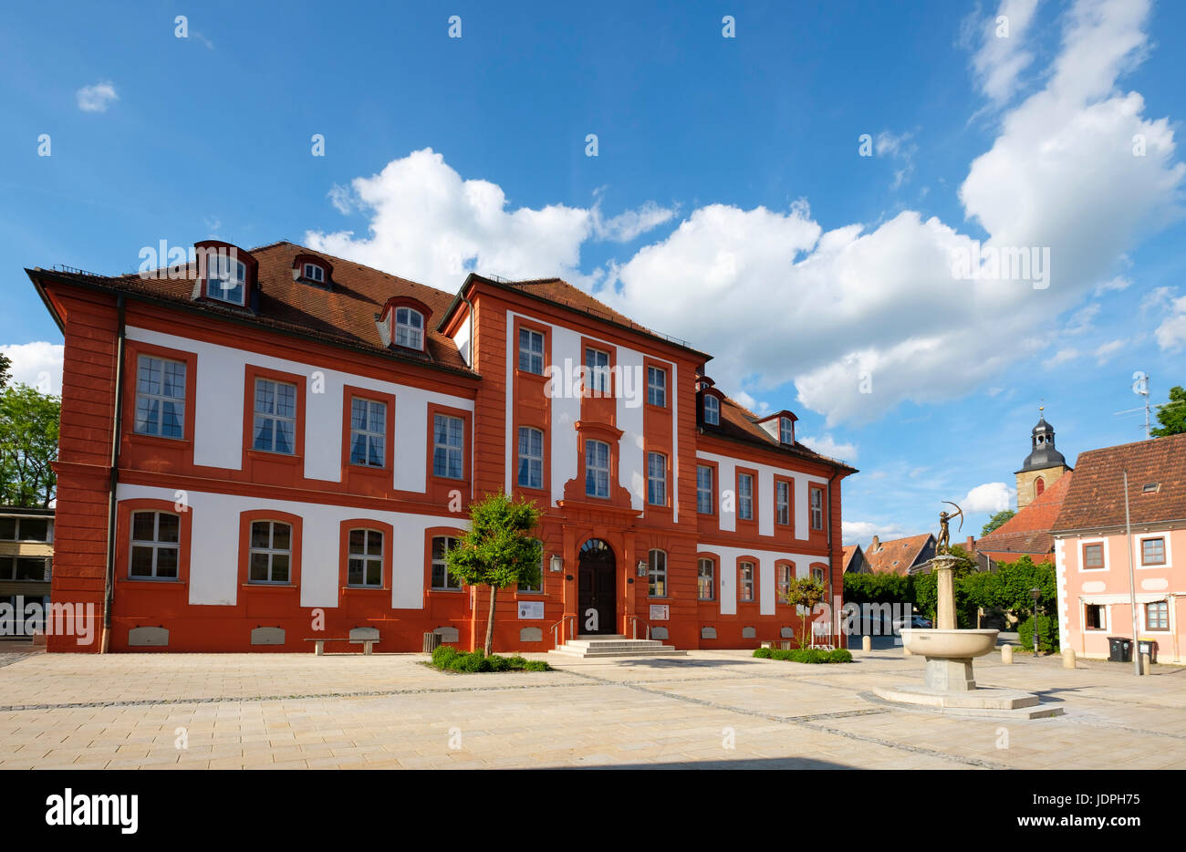 Former ducal hunting lodge, Bad Rodach, Coburg district, Upper Franconia, Franconia, Bavaria, Germany Stock Photo