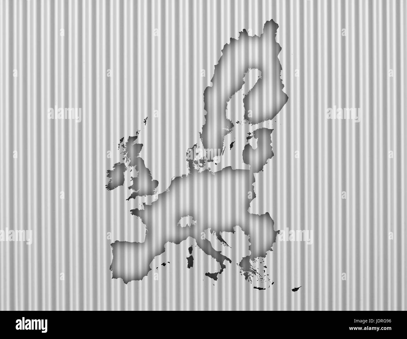 Map of the EU on corrugated iron Stock Photo - Alamy