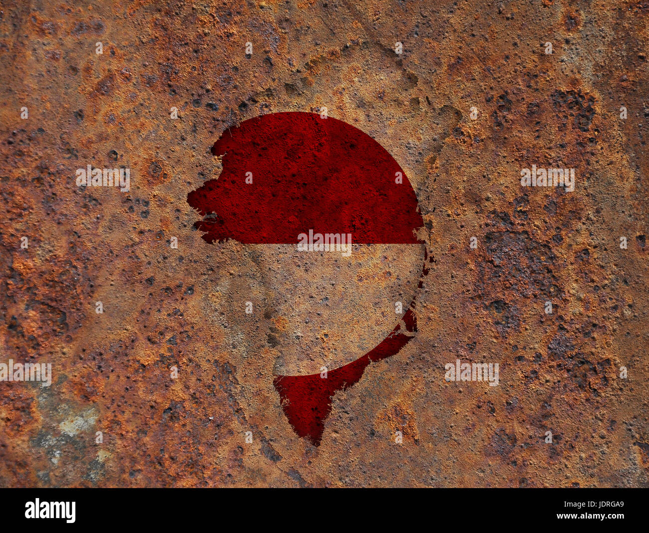 Map and flag of Greenland on rusty metal Stock Photo - Alamy