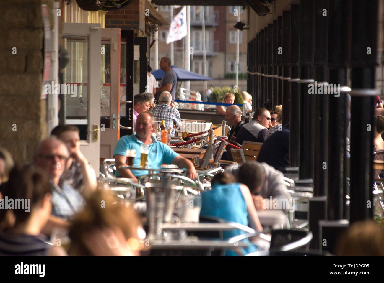 Restaurants and cafes at Hartlepool marina Stock Photo Alamy