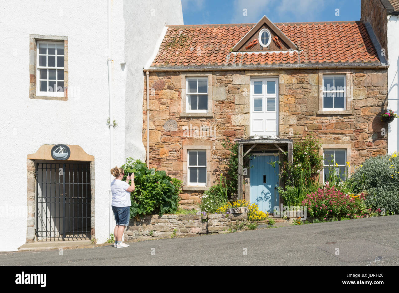 Crail cottages lobster cottage, Crail, Fife, Scotland, UK Stock Photo