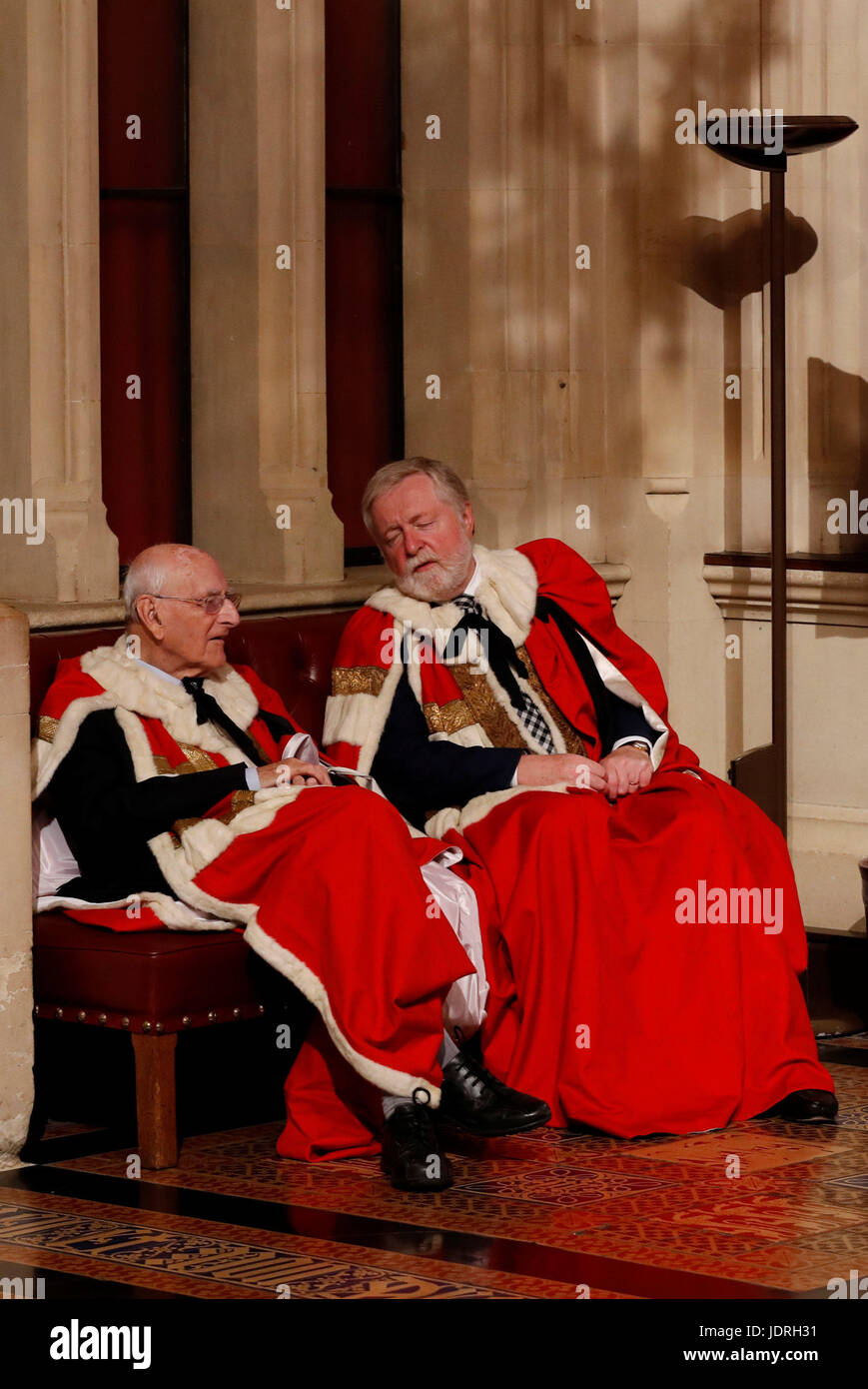 The peers lobby palace westminster state opening parliament in london