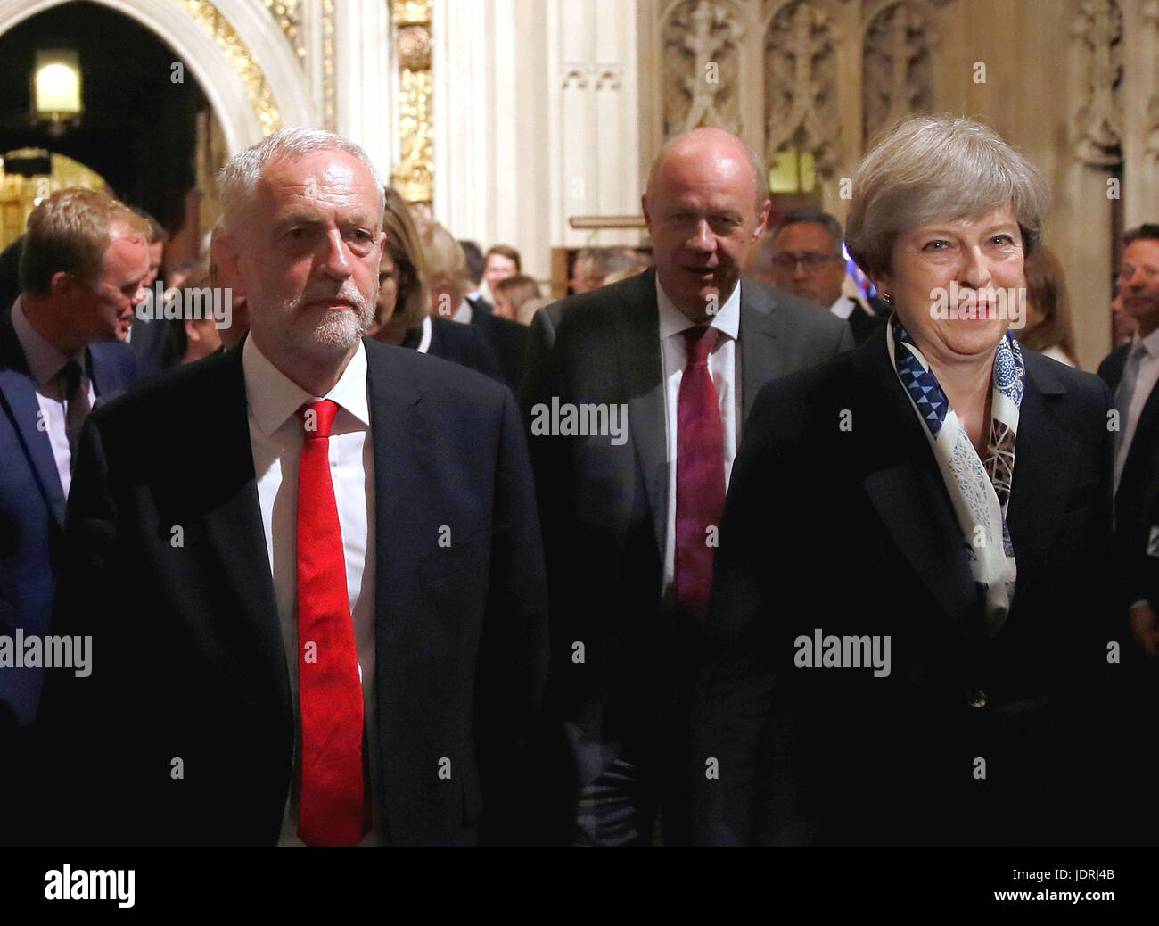 The peers lobby palace westminster state opening parliament in london