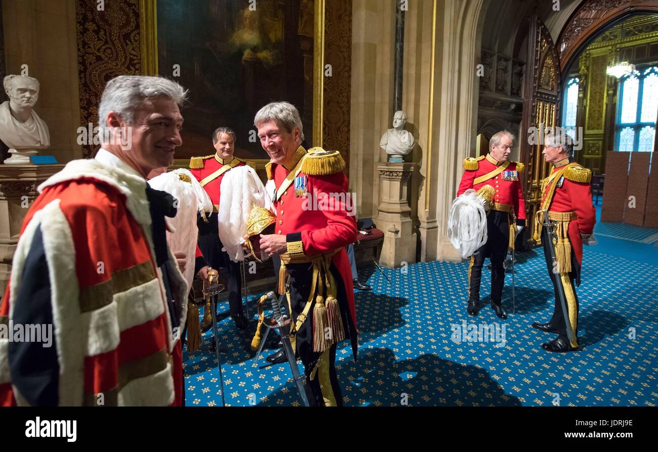 Members of the Honourable Corps of Gentlemen at Arms gather in Norman