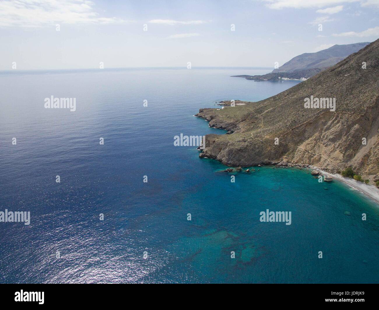 Glyka Nera Beach Sweet Water Beach Crete Greece Aerial Photography Stock Photo Alamy