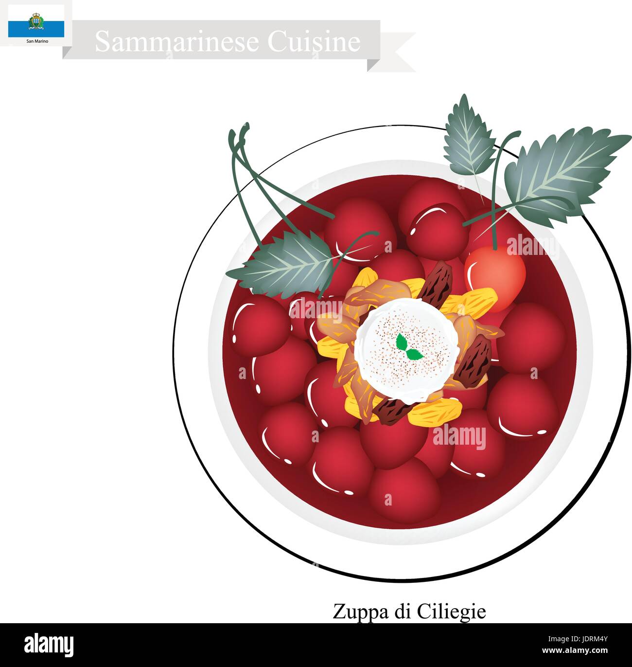 Sammarinese Cuisine, Zuppa di Ciliegie or Traditional Cherries Stewed