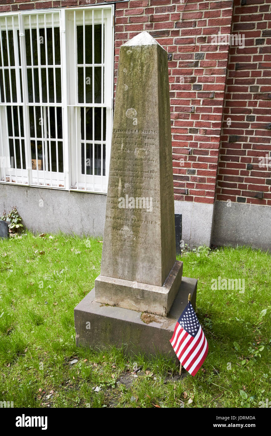 grave of thomas cushing Granary Burying ground Boston USA Stock Photo