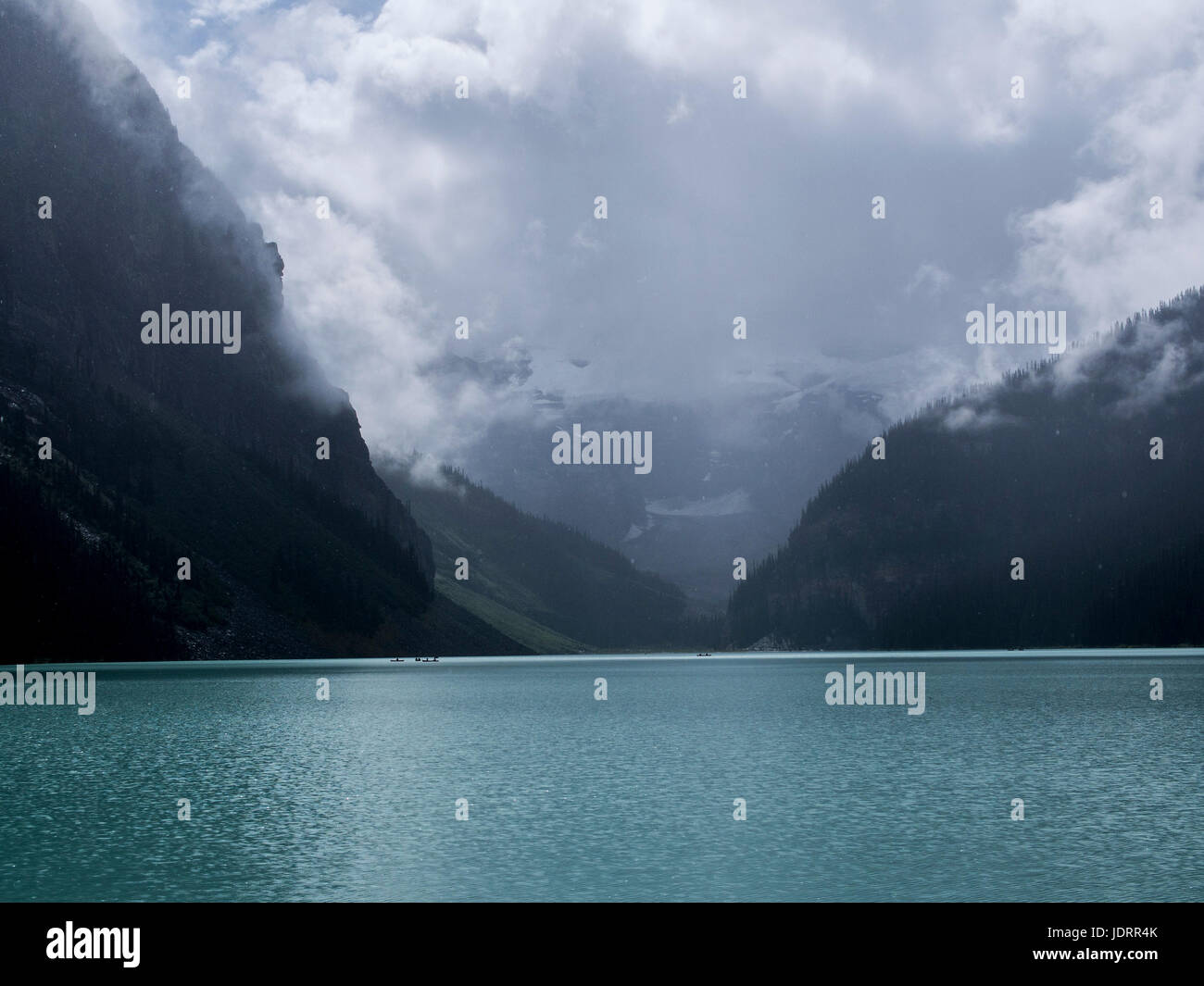 Cloudy Day at Lake Louise Banff National Park Stock Photo - Alamy