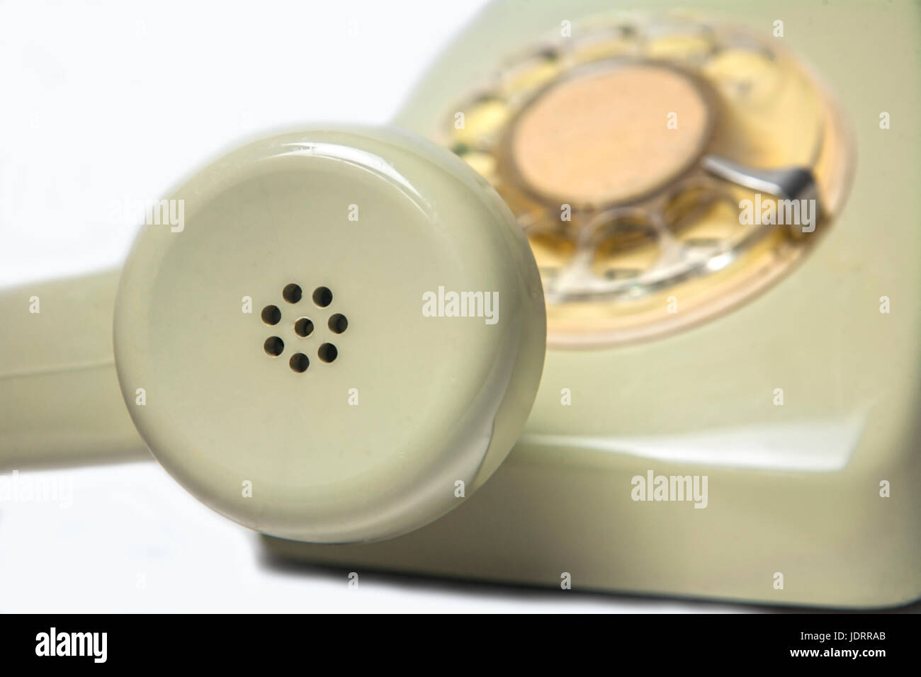 Vintage telephone receiver isolated on white background Stock Photo Alamy