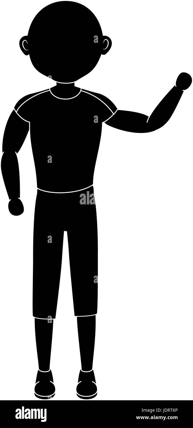 stand up man cartoon icon vector illustration graphic design Stock