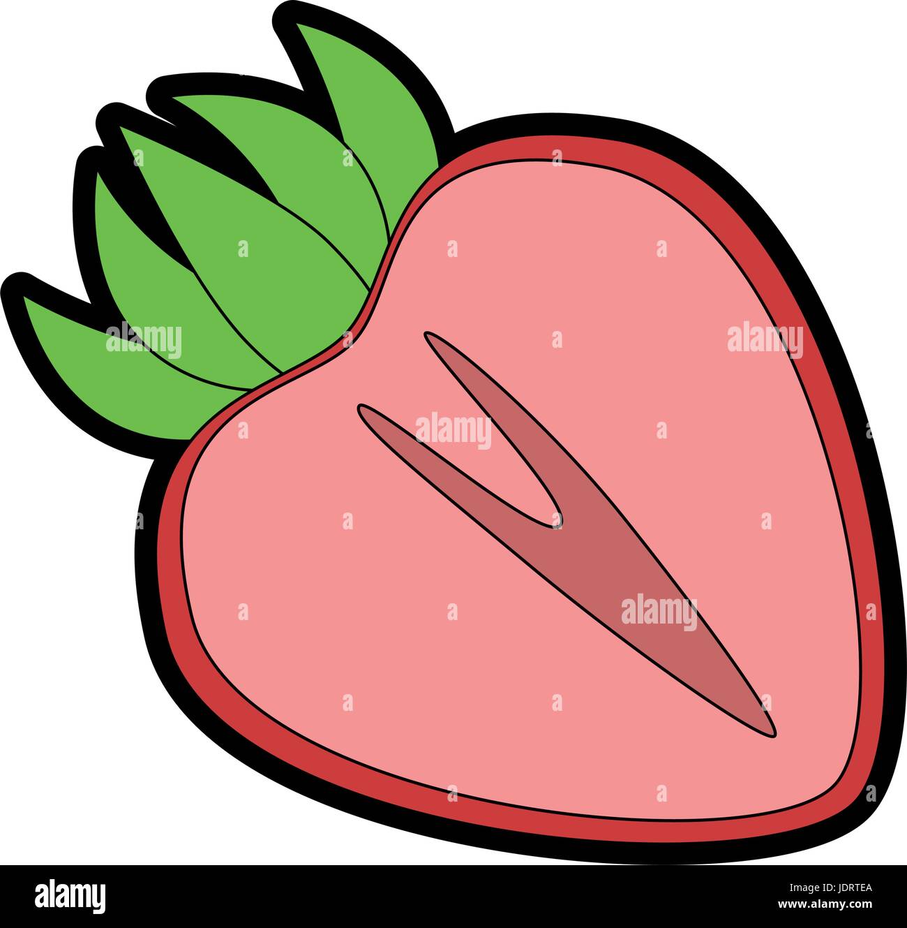 strawberry fruit icon over white background vector illustration Stock ...