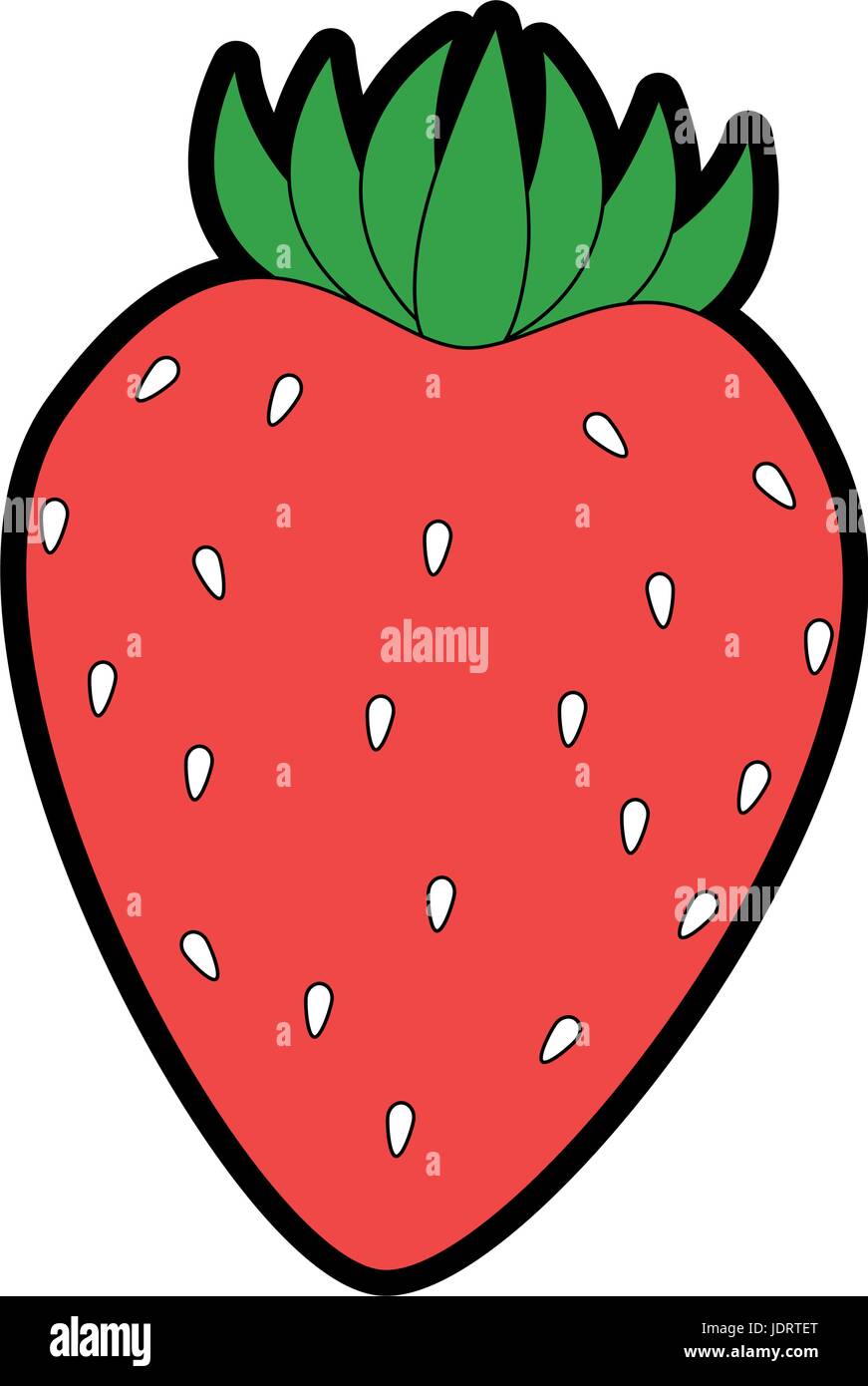 strawberry fruit icon over white background vector illustration Stock ...