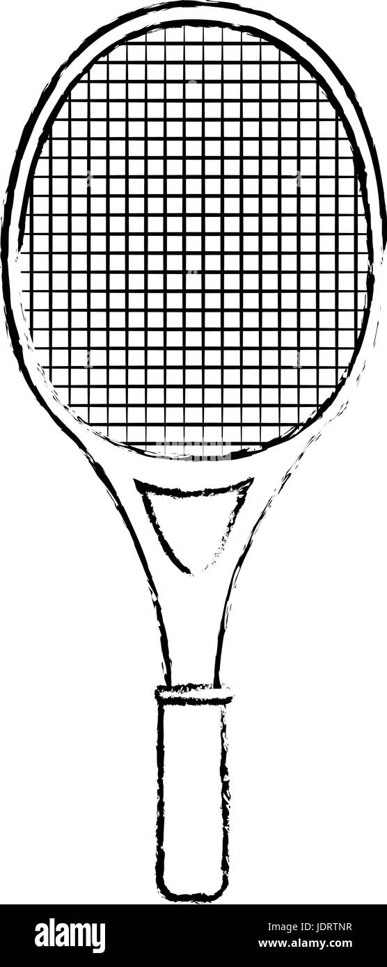 tennis racket icon over white background vector illustration Stock